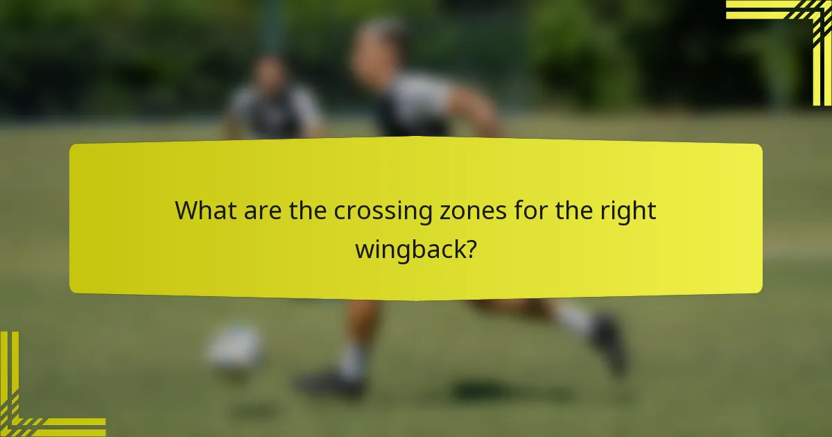 What are the crossing zones for the right wingback?